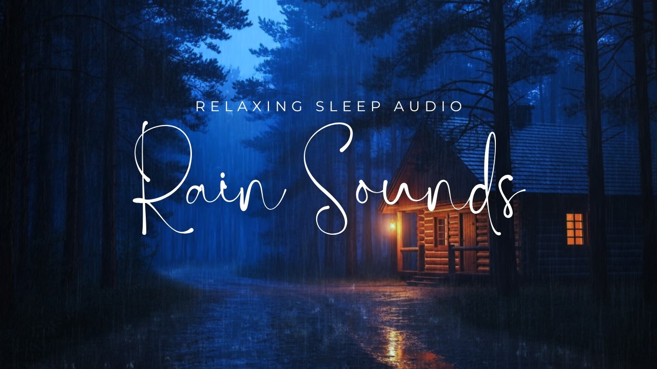 Rain Sounds For Sleeping: Heavy Rain &  No Thunder at Cozy Cottage