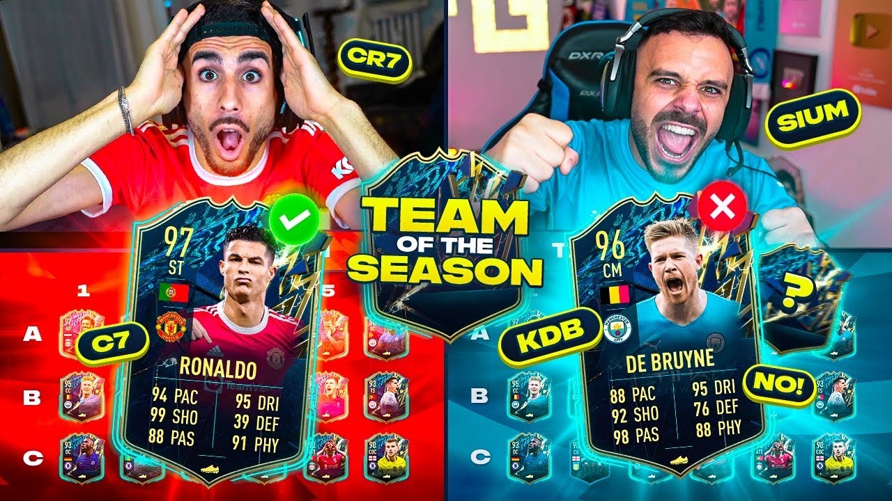 🚨  RONALDO 97! BATTAGLIA NAVALE con i TOTS PREMIER LEAGUE vs FIUS GAMER! FIFA 22 TEAM OF THE SEASON