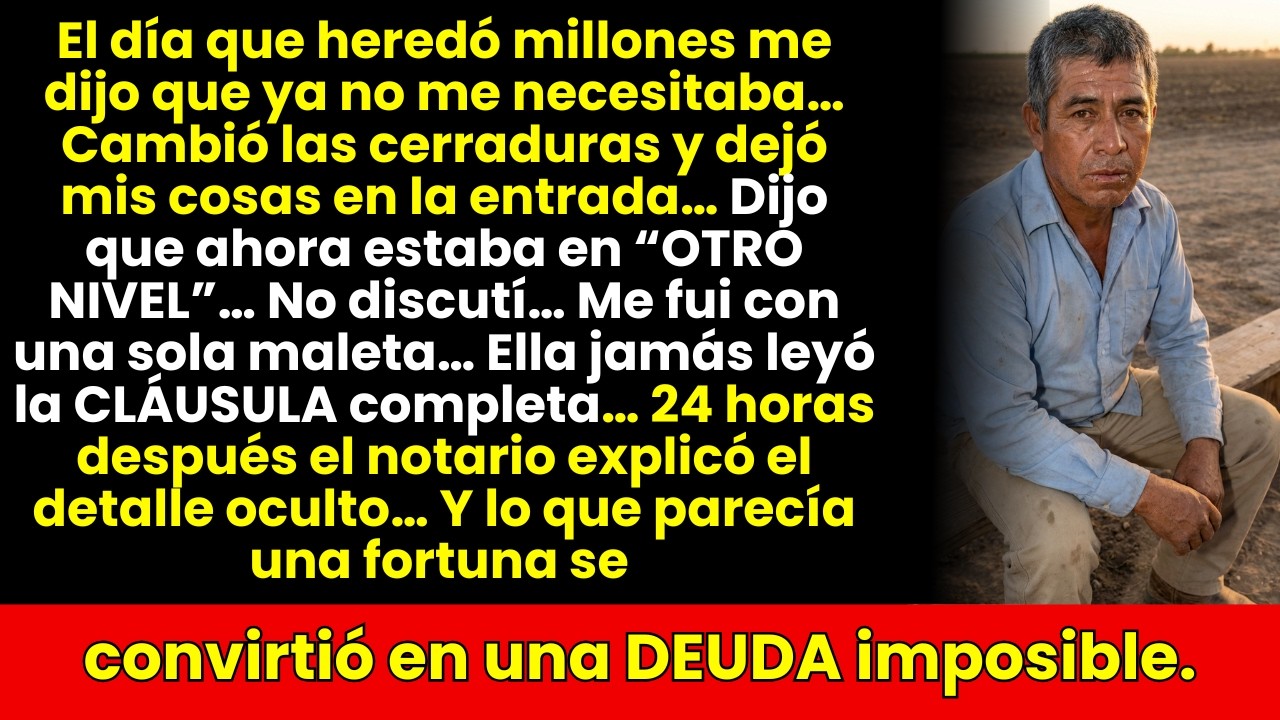 Mi Esposa Heredó Millones y Me Echó a la Calle. 24 Horas Después, Una Cláusula Oculta La Dejó Sin Na