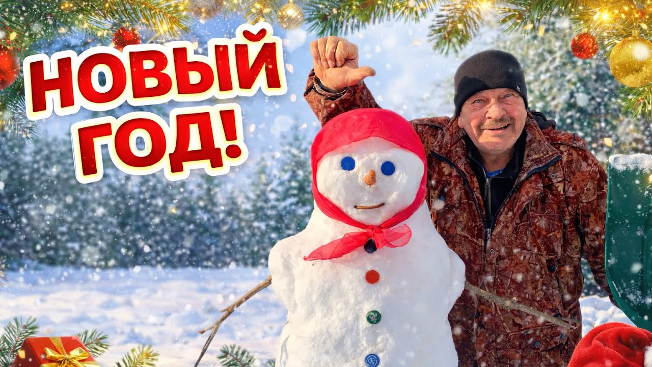 Новый год 🎄 Снеговик своими руками | Тёплый новогодний день