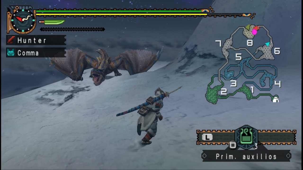 MHFU. Cazando Tigrex con equipo de portada de Freedom 2