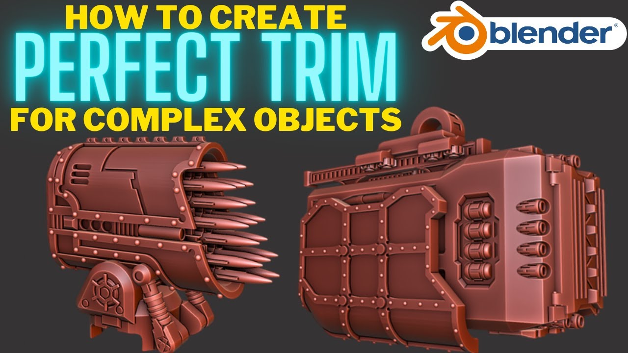 Creating perfect trim on complex objects in Blender