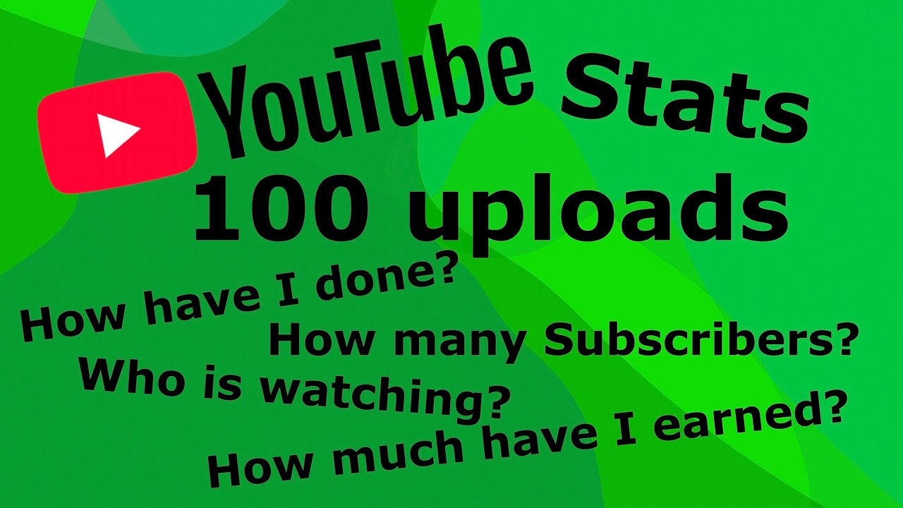 YouTube Stats 100 Uploads