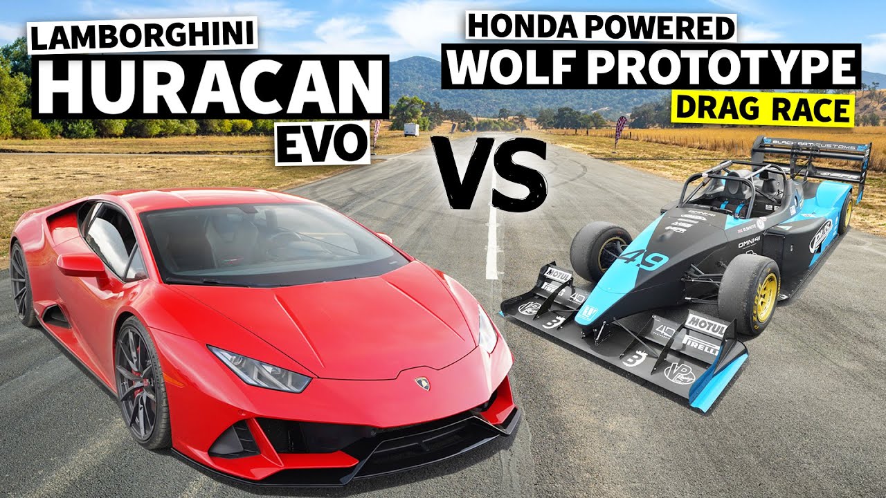 650HP K20-owered Wolf (FASTEST car at '21 PPIHC) vs 2020 Lamborghini Huracán EVO No Prep Drag Race