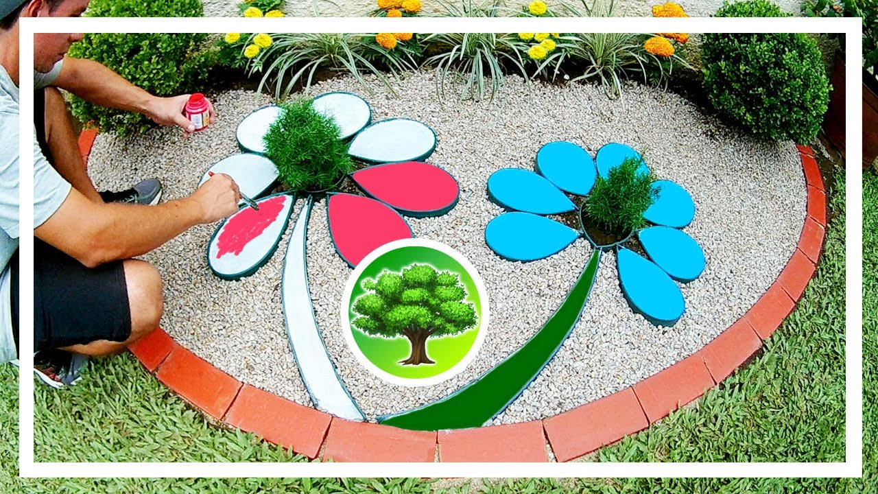💚 DIY - DECORAÇÃO DE JARDIM 11 / FLOR DE CIMENTO