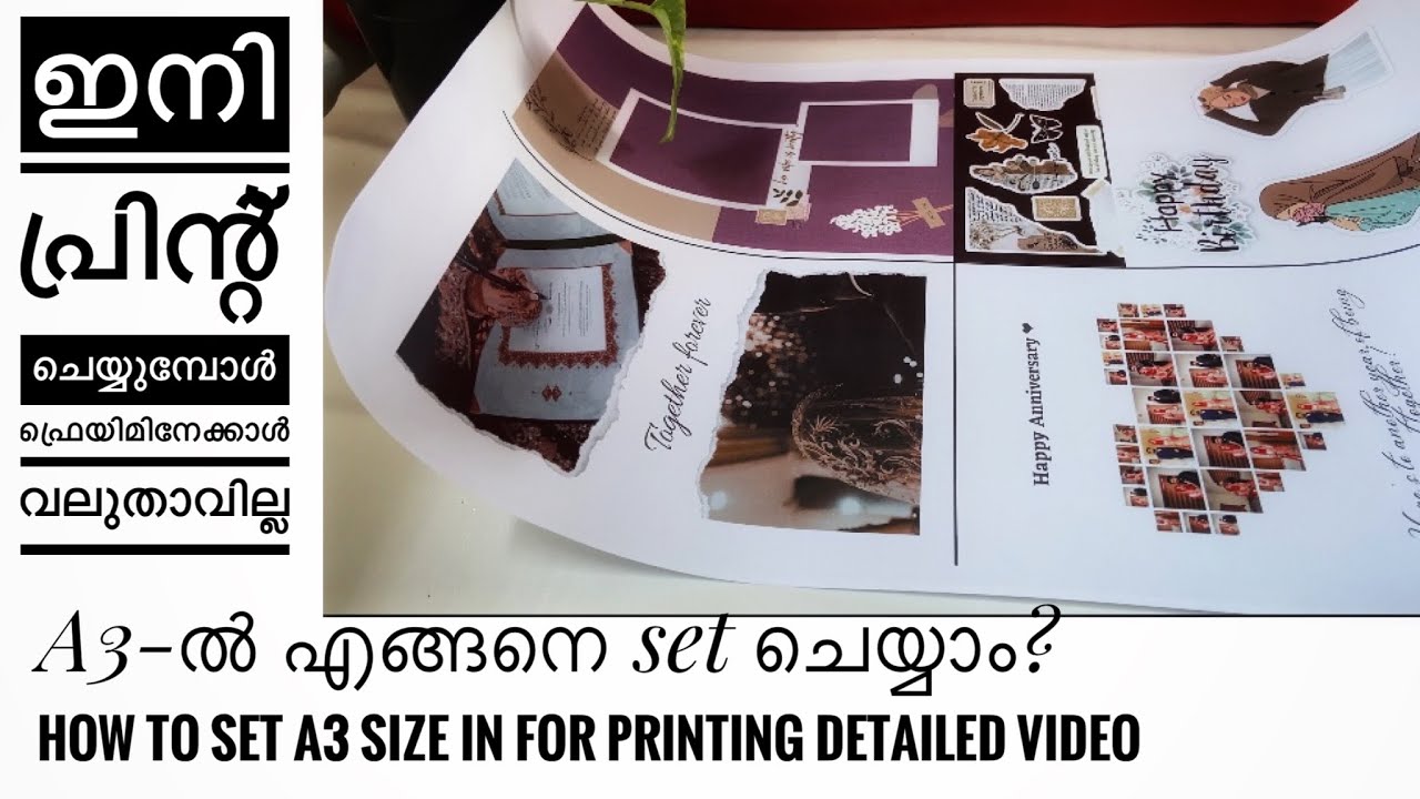 Detailed video about setting A3Size for frame making✨A5,A4,A3 photos setting for printing|artzyin