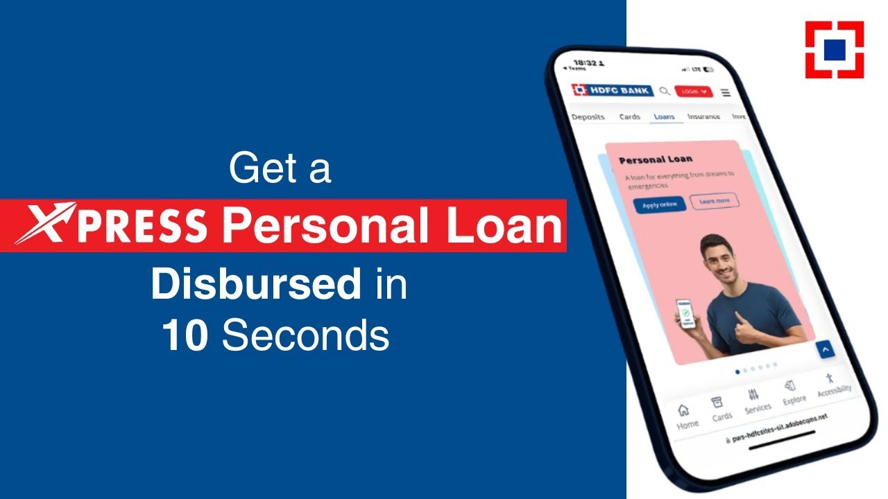 HDFC Bank XPRESS Personal Loan - Get Up to ₹40 Lakh in 10 Secs | Zero Documentation