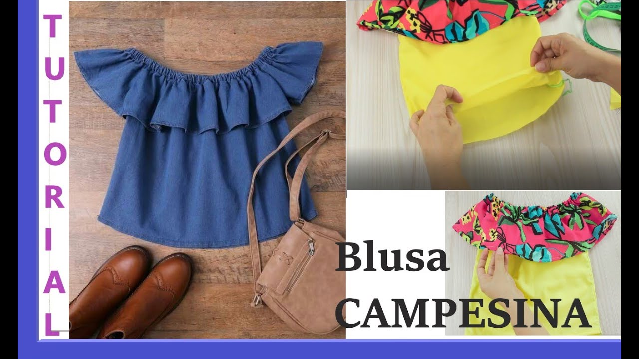 Linda Blusa para niña tipo campesina FACIL de hacer paso a paso