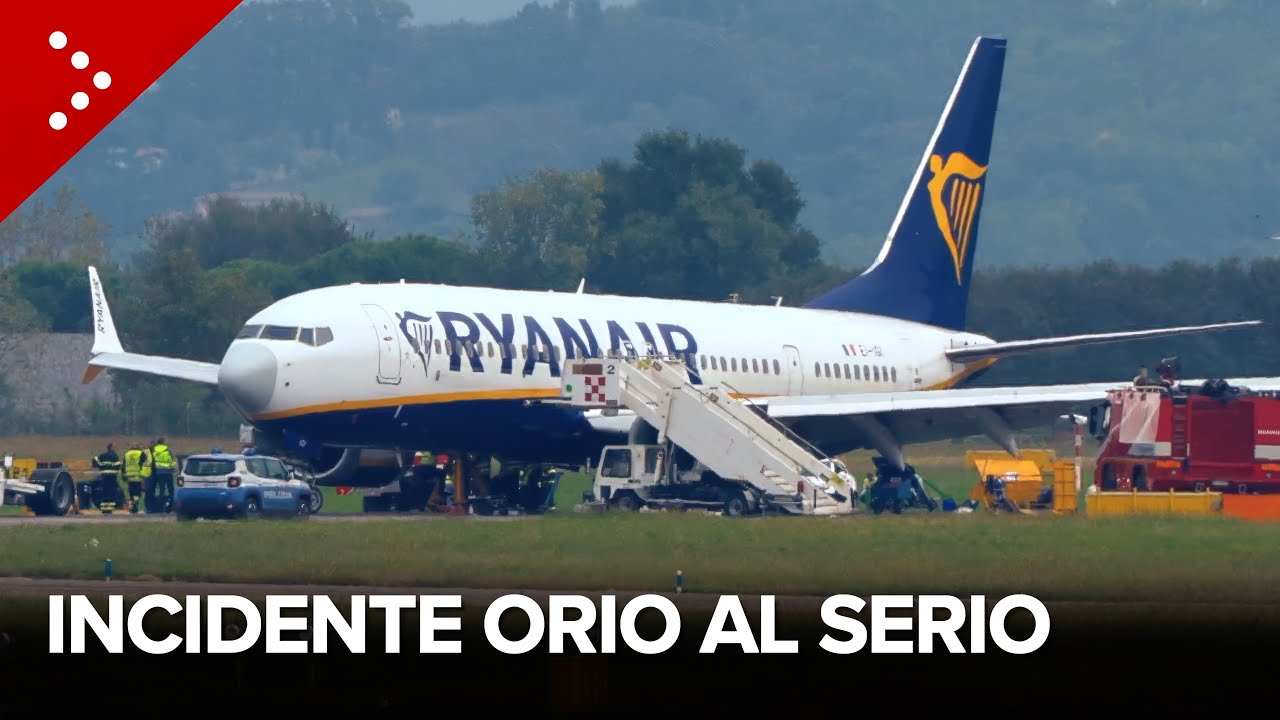 Incidente aereo Orio al Serio (Bergamo): scoppiano pneumatici aereo Ryanair in arrivo da Barcellona
