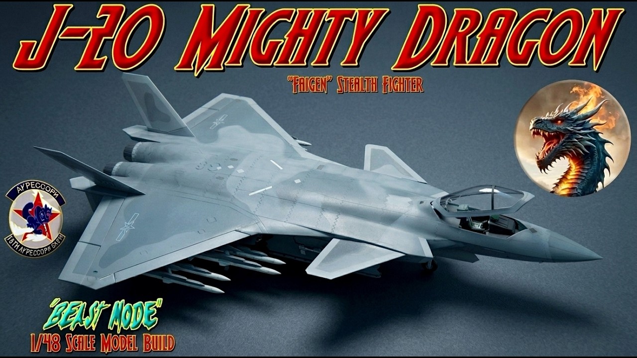 Building the 1/48 Scale Trumpeter J-20 Mighty Dragon - “Faigen” Stealth Fighter