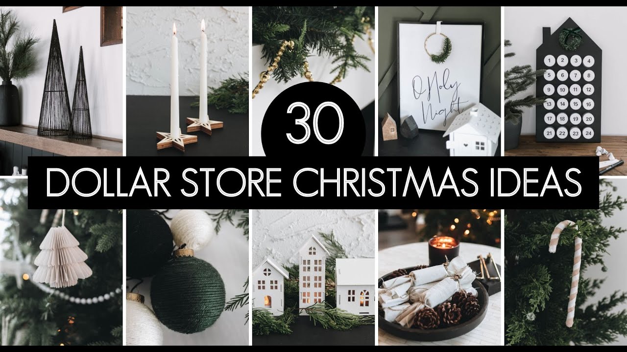 30 BEST Dollar Store Christmas DIY Ideas | Modern + Scandinavian Christmas Decorations