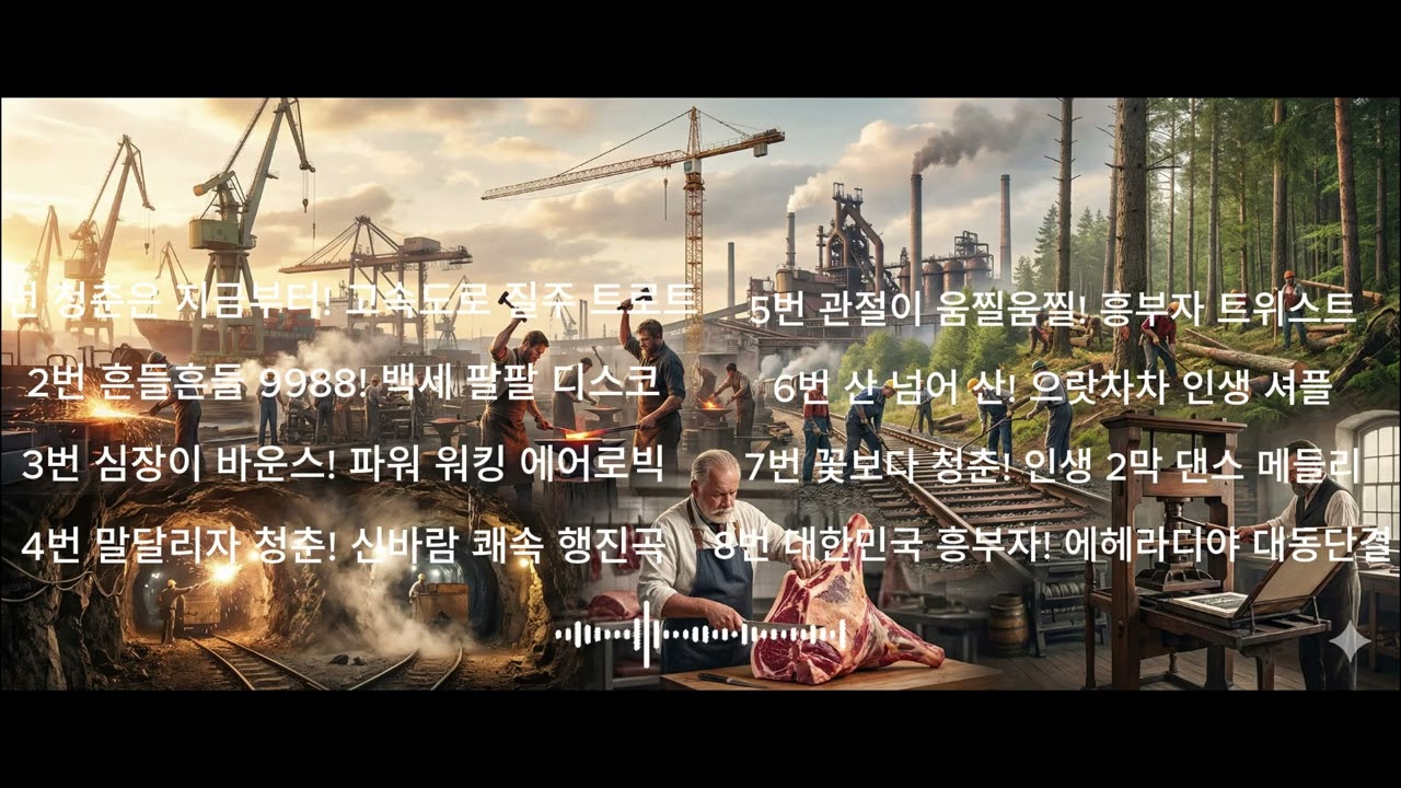 [160BPM/전곡풀버전] 6070 심장폭발! 청춘 파워운동 8곡 메들리 ⚡ 뱃살 쏙 관절 쌩쌩