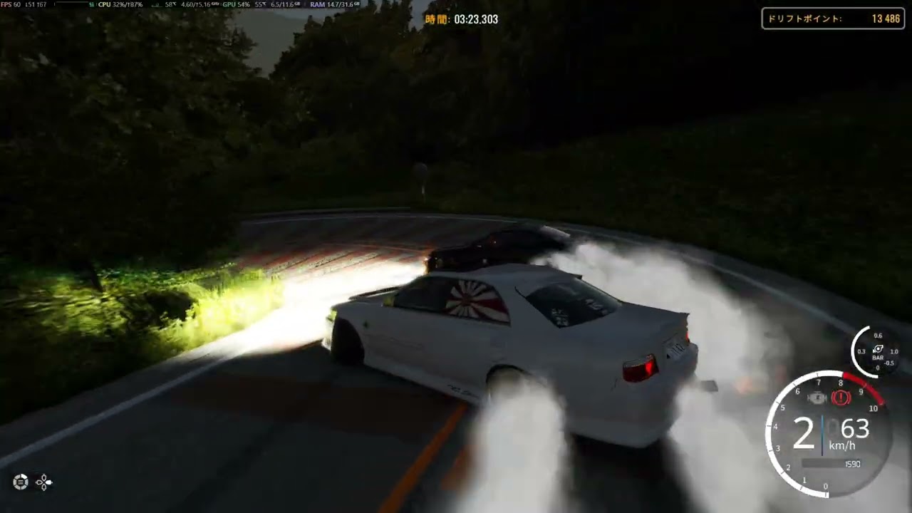 carx drift racing online 箱根七曲り峠 S15シルビア&100系チェイサー