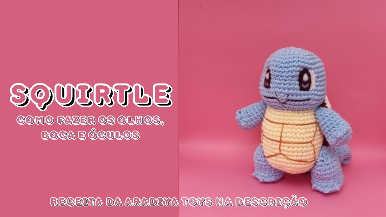Squirtle: como fazer os olhos, boca e óculos