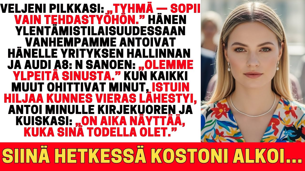 MIEHENI KUTSUI MINUA „TYHMÄKSI” JA SANOI, ETTÄ SOPIN VAIN TEHTAALLE — KUNNES SAIN KIRJEKUOREN