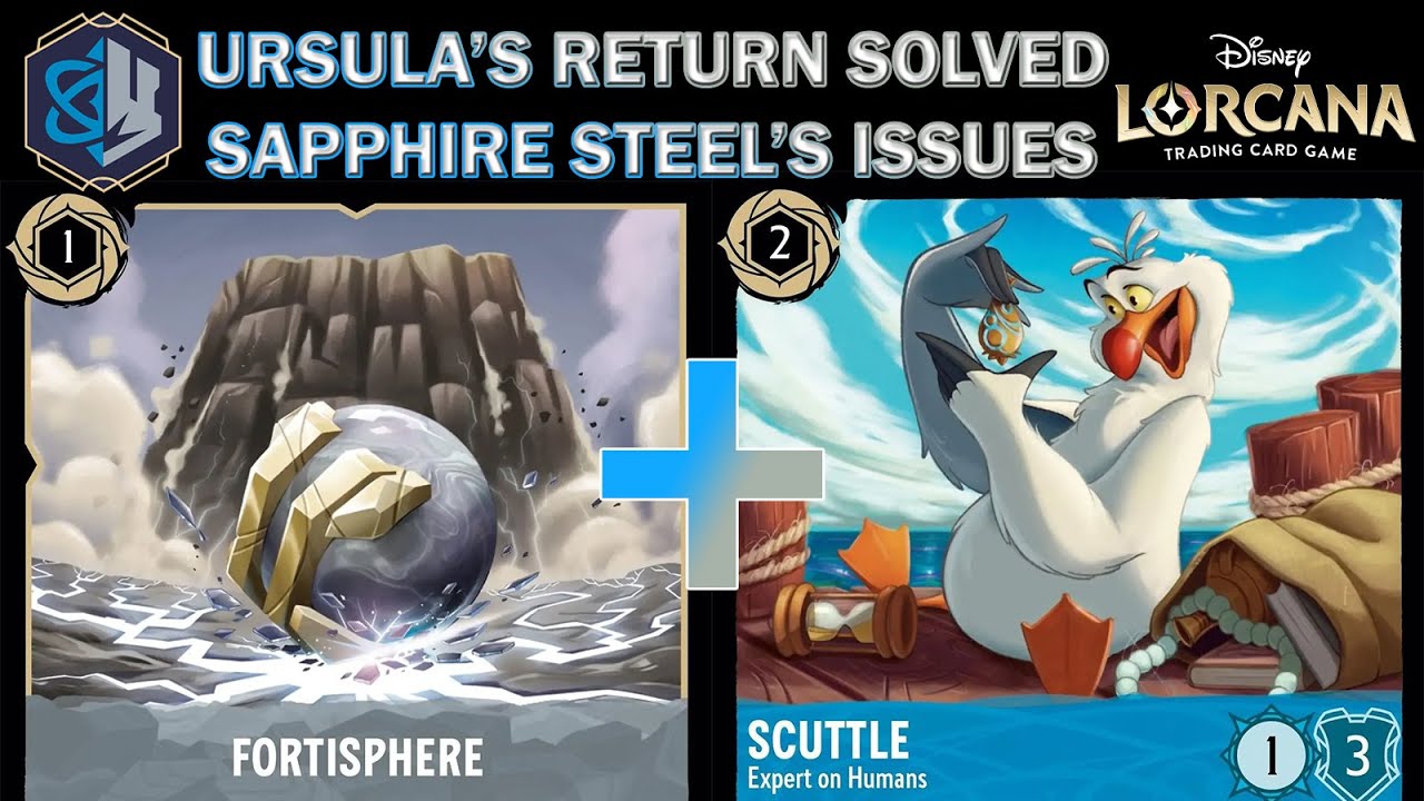 🔵🔘 [SET 4] SAPPHIRE STEEL - PROBLEMS SOLVED WITH URSULA'S RETURN - Disney Lorcana Gameplay Meta Deck