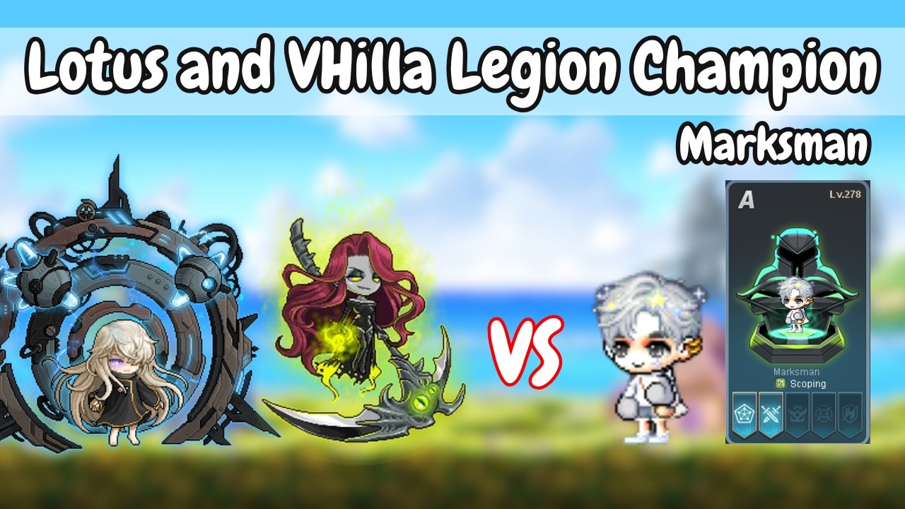 Maplestory GMS Bera | Lotus and VHilla Legion Champ Mission | Marksman