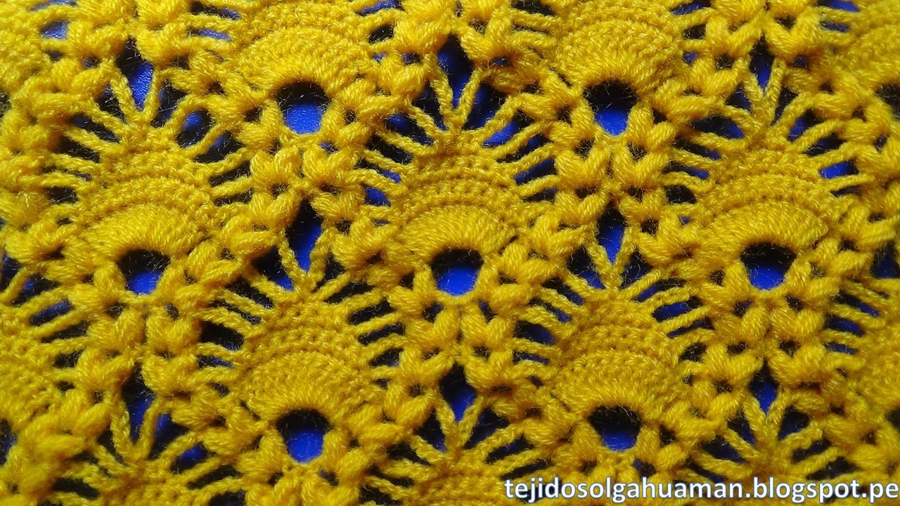 crochet : punto combinación de arañitas con punto garbanzo paso a paso