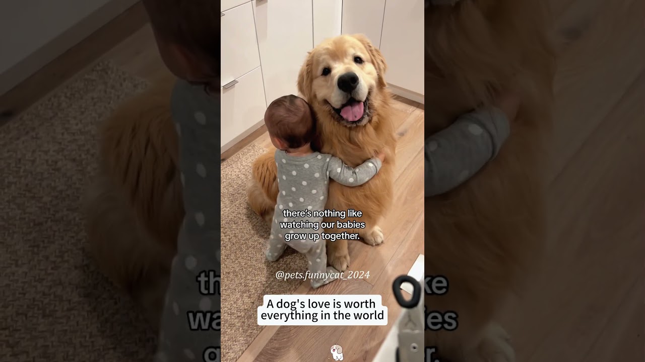 Dogs and babies are best friends 🥰🥰#usa #funny #petowner #pets #doglover #cutedog #cute