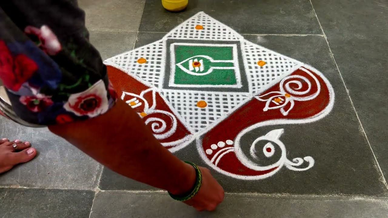 Easy thaipoosam mayil padikolam designs| Simple muggulu designs| easy rangoli designs