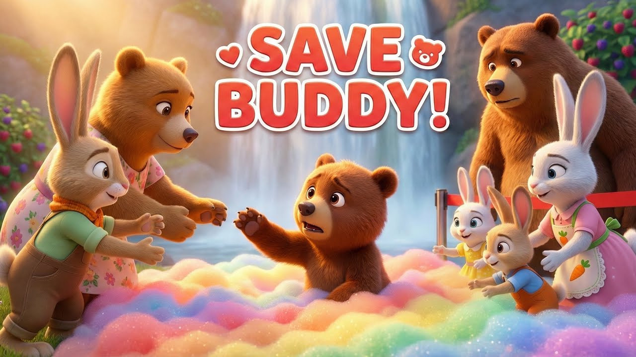 Rainbow Foam Mystery at Berryfall! 🌈 Waterfall Rescue + Save the Berry Garden! Kids Safety Story
