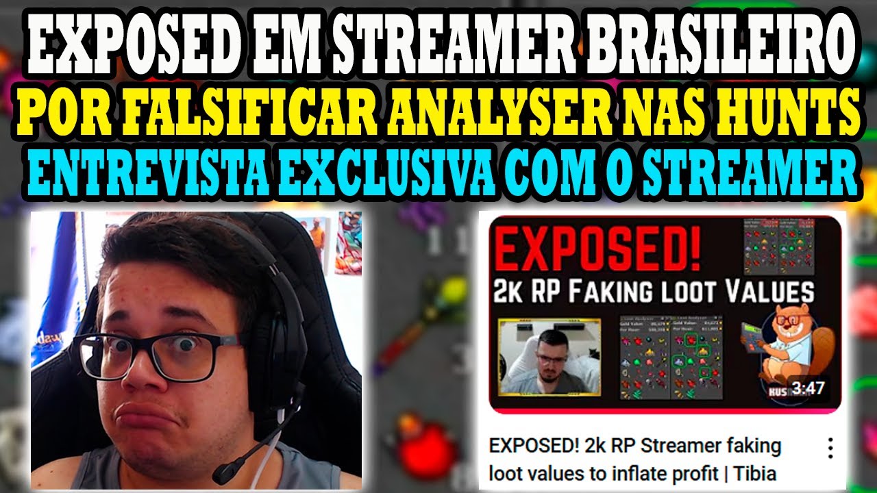 Tibia - Polêmica! Entrevista com Streamer Brasileiro que levou Exposed De Youtuber Gringo!