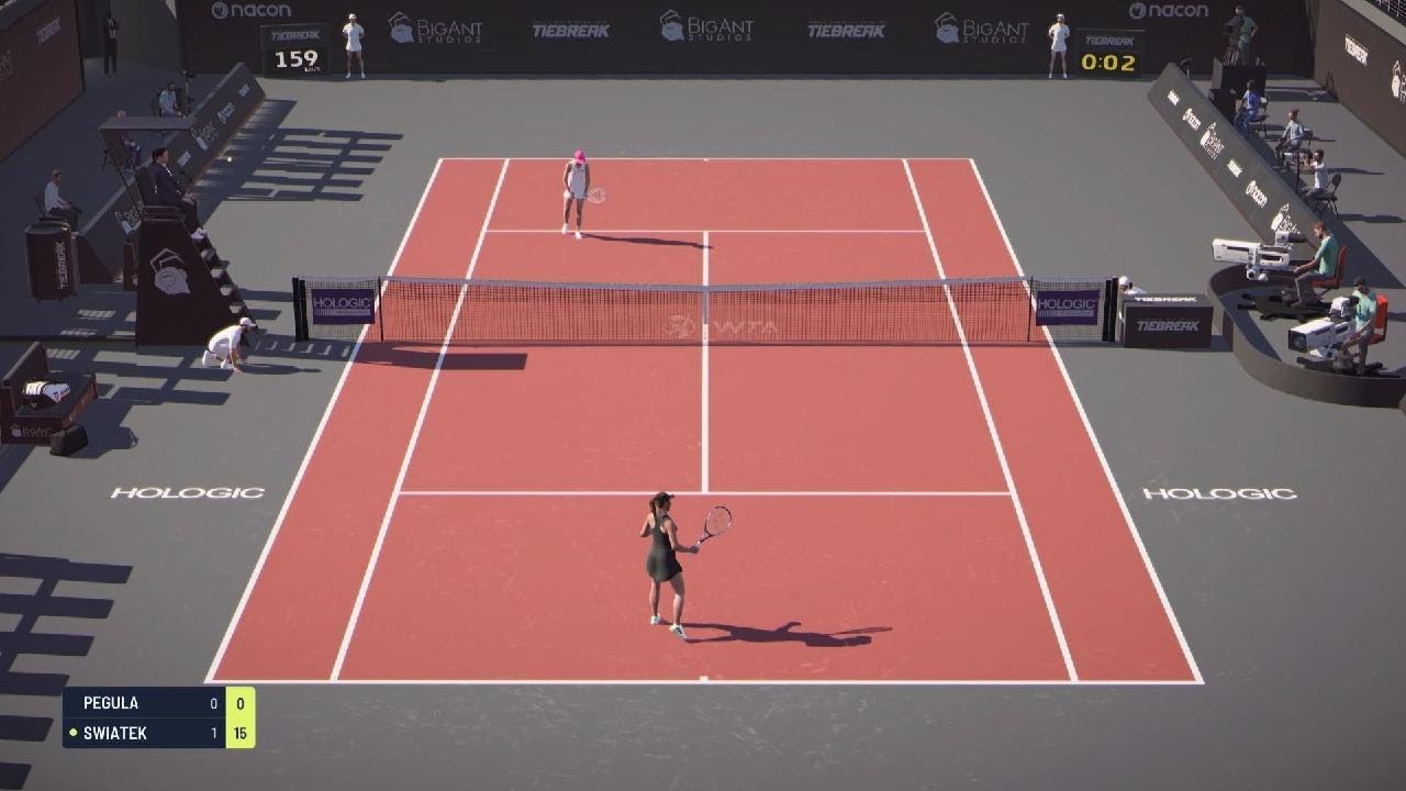TIEBREAK:  pegula def. swiatek in straight sets on lengendary difficulty