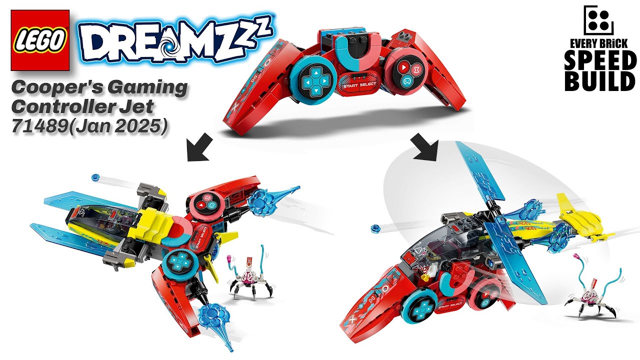 LEGO DREAMZzz - Cooper's Gaming Controller Jet - 71489 Speed Build (60fps)