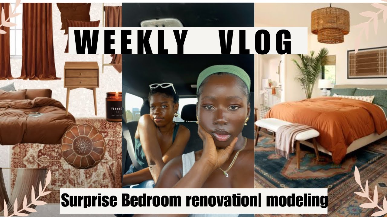 Visiting Home| Renovating my sister room| Modeling | natural hair
