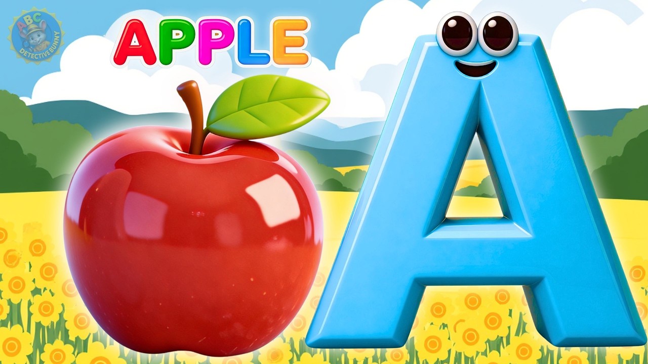 Песенка про алфавит | Буква А — яблоко 🍎 | Изучаем букву А для детей | Песенка про алфавит для до...