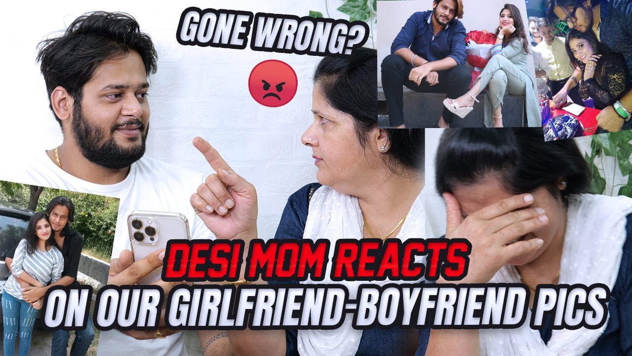 MY MOM REACTS TO OUR BOYFRIEND - GIRLFRIEND PHOTOS *Shocking Reaction* 😱