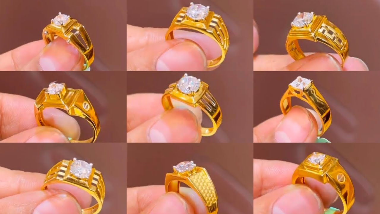 single stone ring for men ll Men Gold Rings Design | Gold Ring Design for Men | Mens Gold Rings