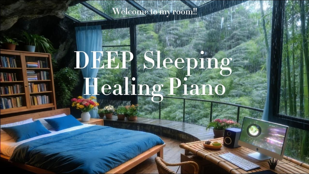 #relaxingrain #peacefulmusic  #pianomusicRain Sounds Deep Sleeping  Peaceful Bedroom