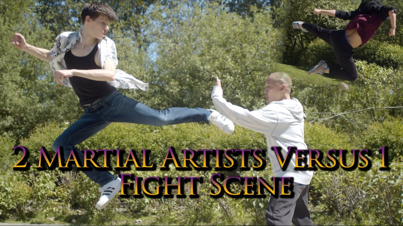 2 MARTIAL ARTISTS VERSUS 1 - FIGHT SCENE