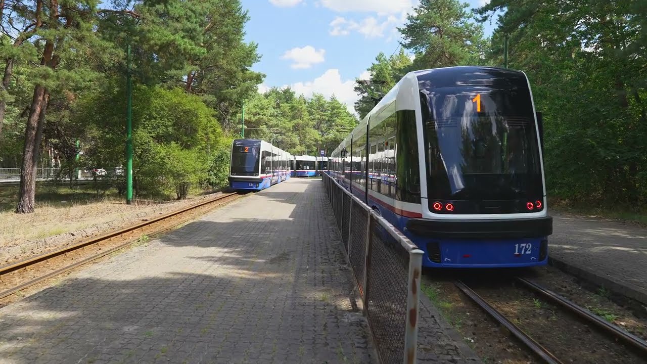 Poland, Bydgoszcz, tram 2 ride from Las Gdański to Kapuściska