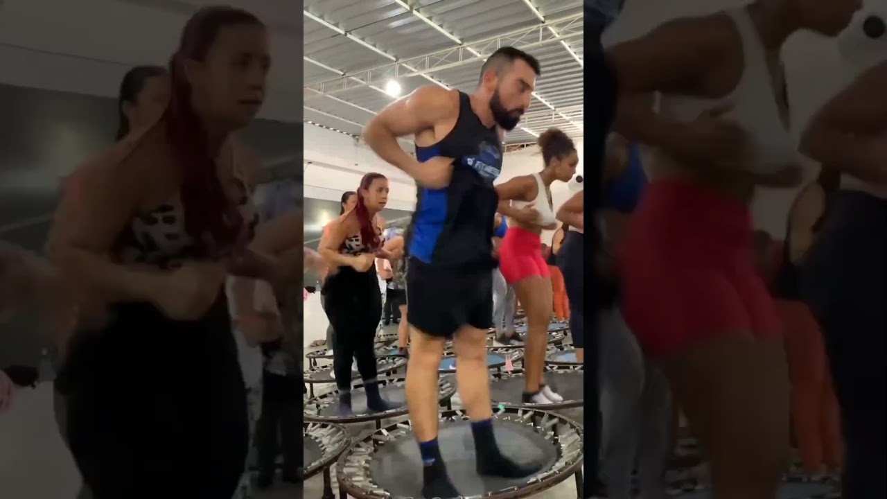 Insane Trampoline Workout Class 😳