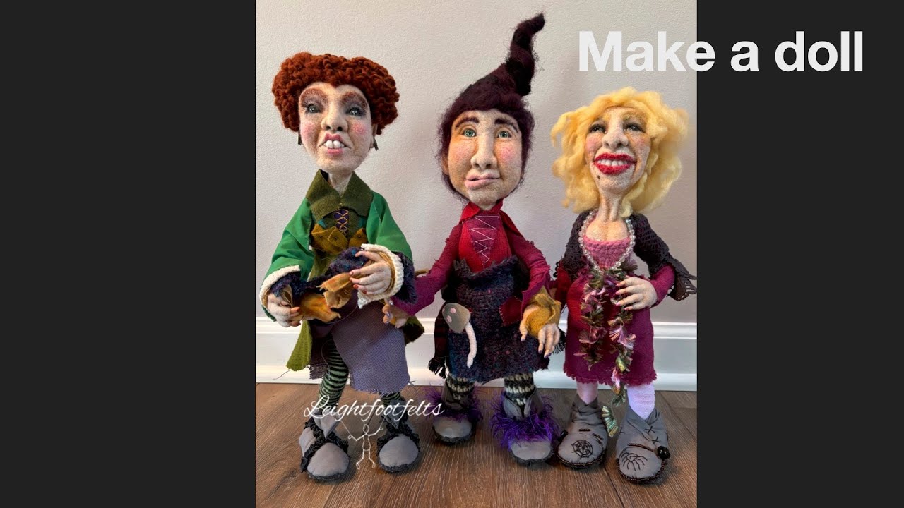 Hocus Pocus Sanderson sisters needle felted art doll