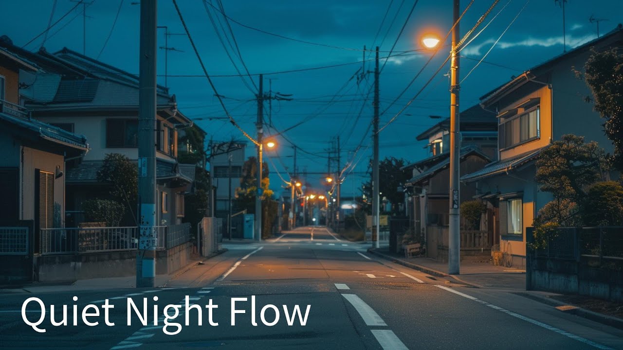 Quiet Night Flow | Relaxing Lo-Fi for Sleep & Focus｜深夜の住宅街で整う90分BGM