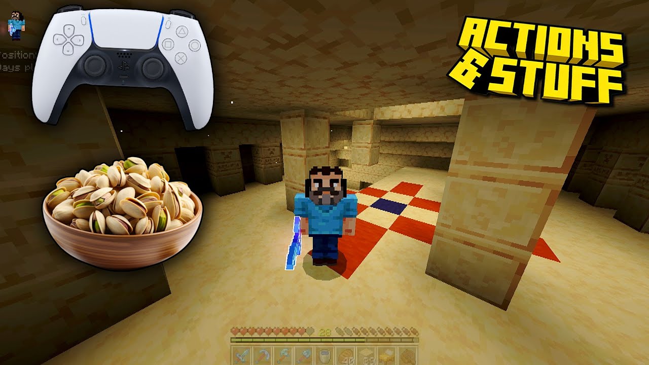 Minecraft Bedrock ASMR "Actions & Stuff" (Nuts and Controller Sounds) - Episode 16