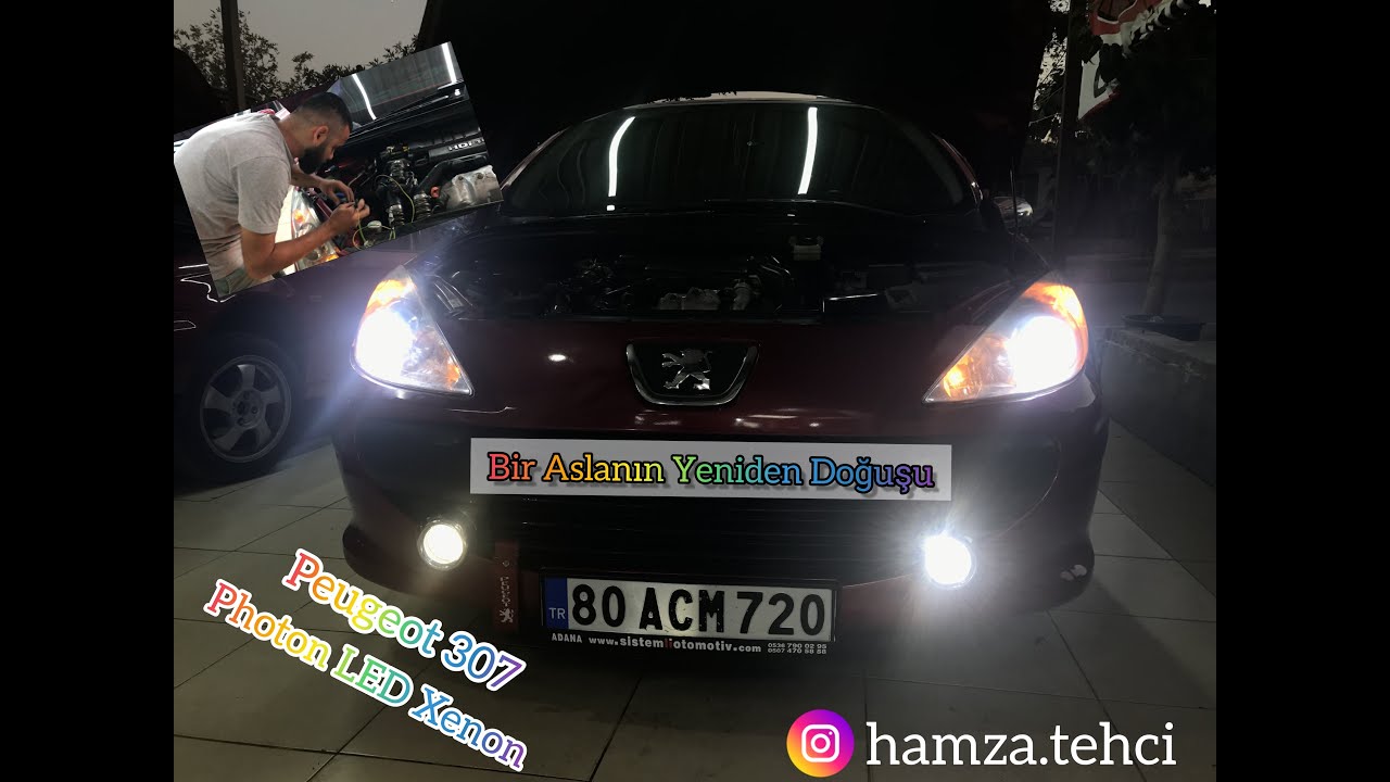 Peugeot 307 Far Takımı Değişimi / Photon Led Xenon