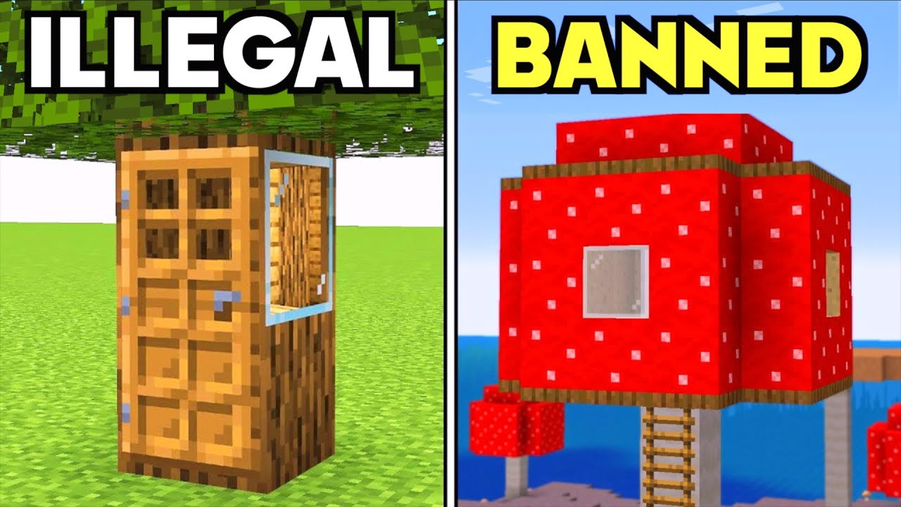43 незаконных дома в Minecraft!