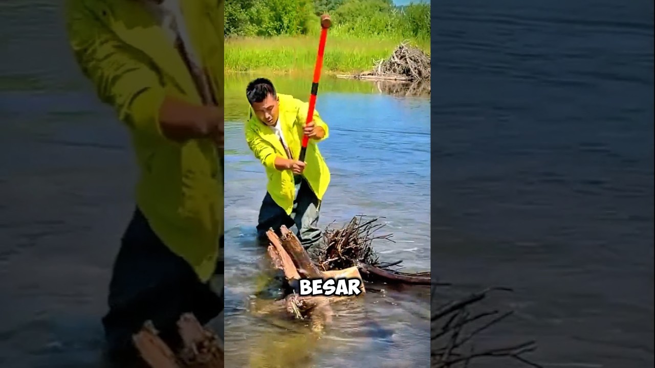 Gila! Pria Ini Pukul Akar Pohon, Keluar Ikan Raksasa! #mancingmania #teknikmancing #ikanbesar #viral