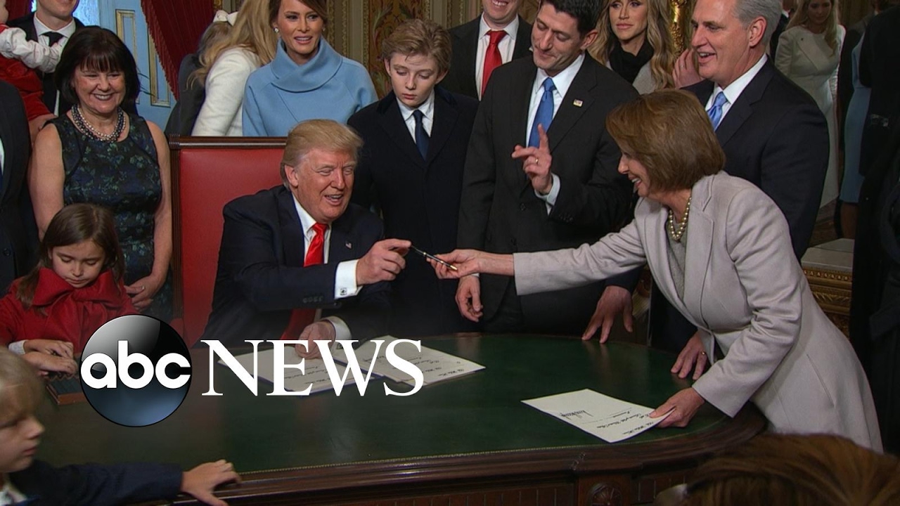 Trump, Lawmakers Joke About Pens During Law Signing