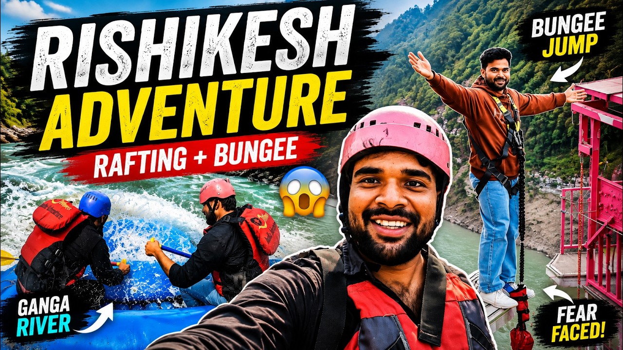 I Tried River Rafting & Bungee Jumping in Rishikesh! 😱 | Travel Vlog | SuryaRoamings