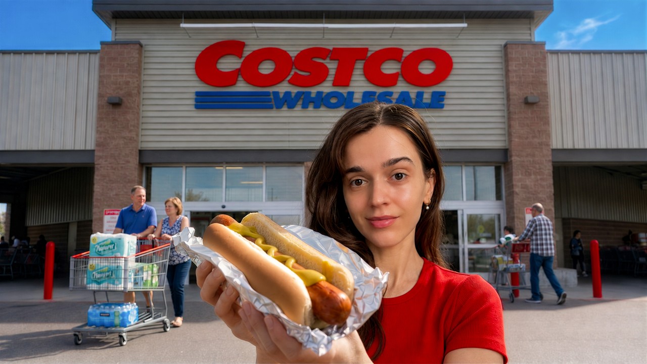 French Girl Goes to Costco for the First Time (Trying Everything at the Food Court)!