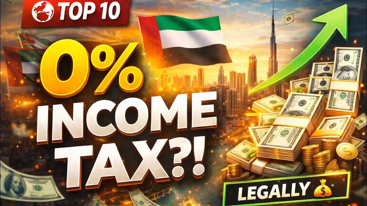 🌍 Top 10 Countries With No Income Tax 💰Did you know some countries charge 0% income tax?