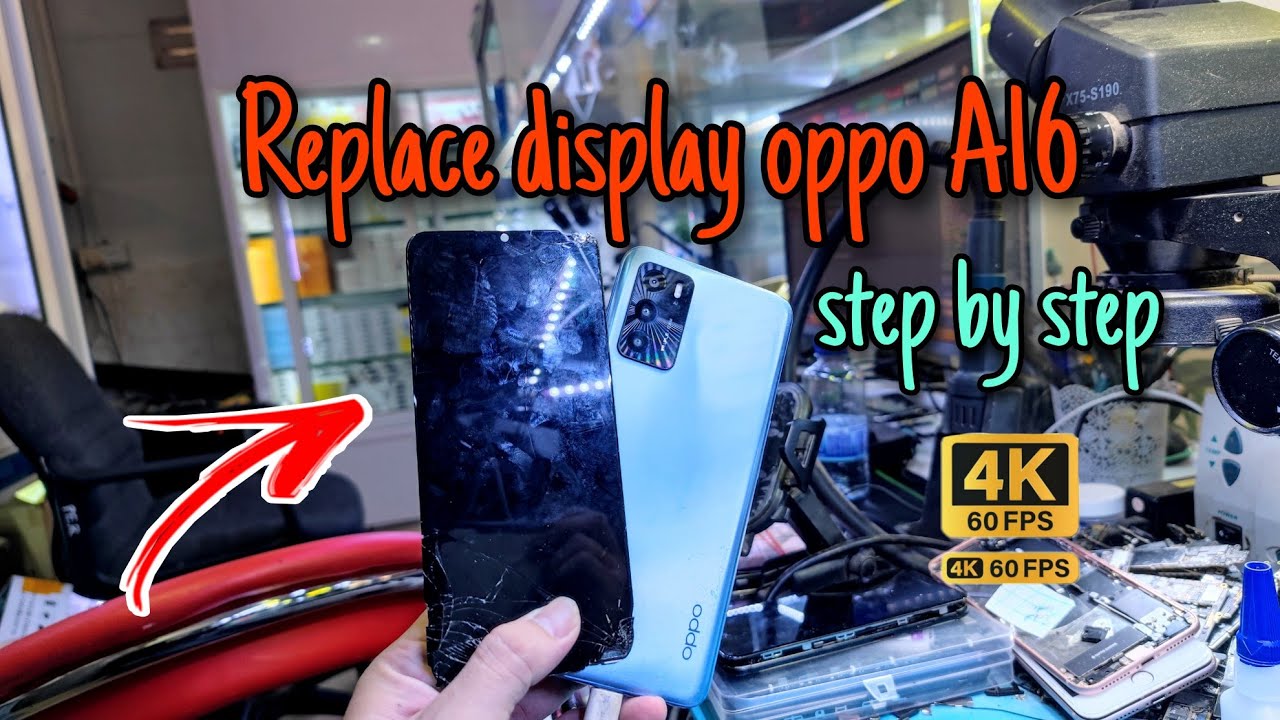 how to replace display oppo A16 ..LCD repair.. teardown ..ប្តូរអេក្រង់oppo A16