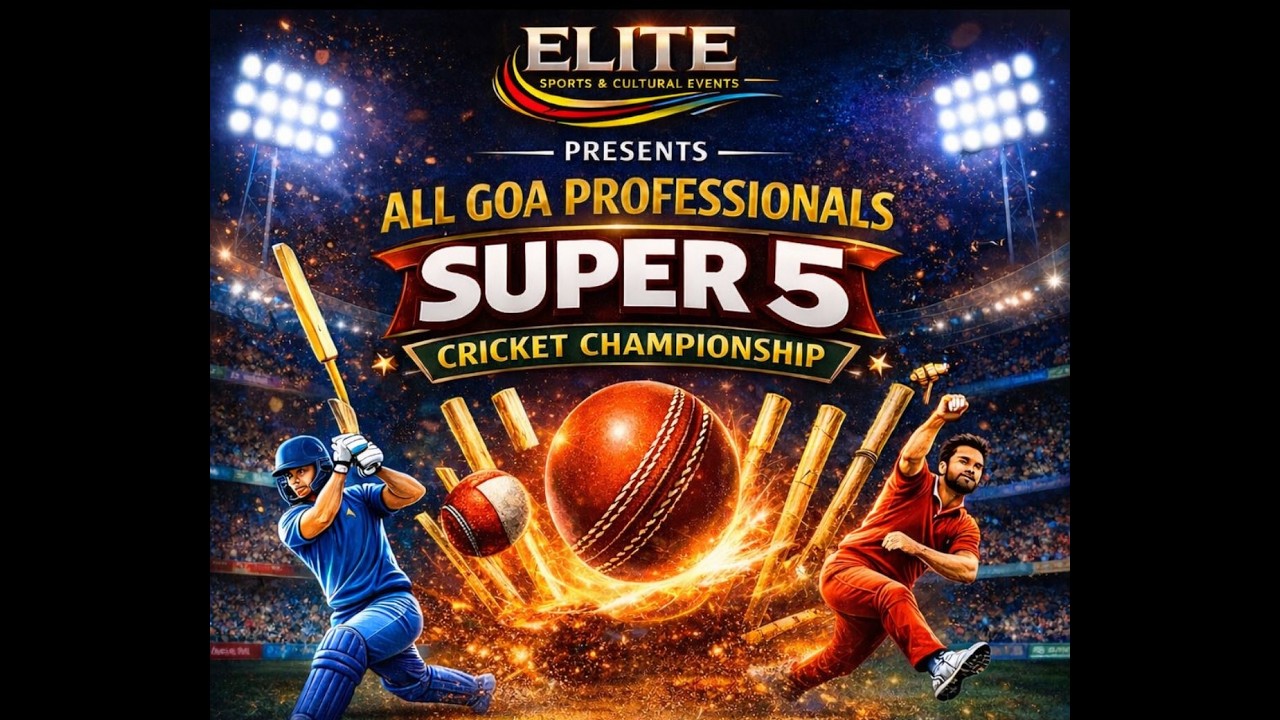 LIVE🔴| ELITE SPORTS & CULTURAL EVENTS | ALL GOA PROFESSIONALS 2026 | SUPER 5 CRICKET CHAMPIONSHIP |