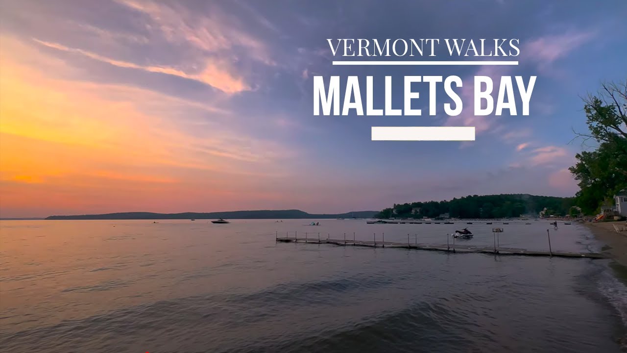 Vermont Walks - Sunset evening walk down the beach in Mallets Bay - Colchester, VT ・ 4K
