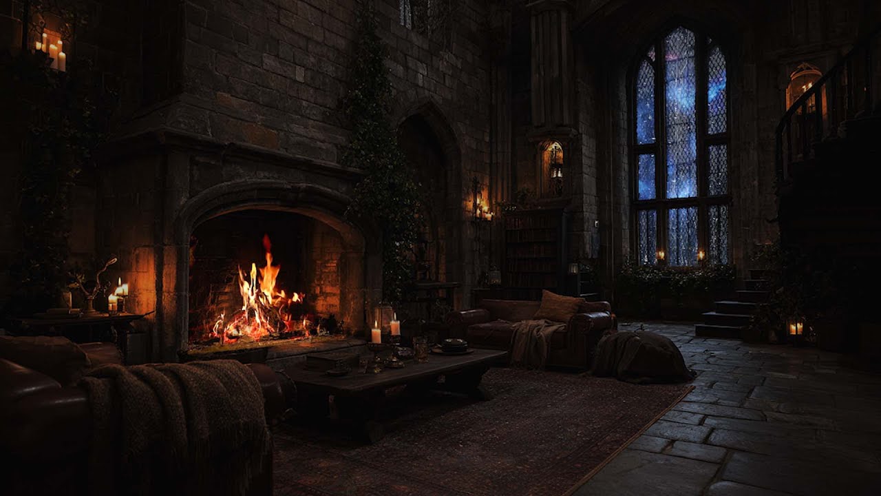Mystical Castle Ambience – Forgotten Civilizations, Rainstorm & Fireplace Sounds for Deep Sleep